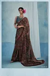 Ajrakh Silk By Sosy Satin Georgette Printed Uniform Wear Sarees Orders In India