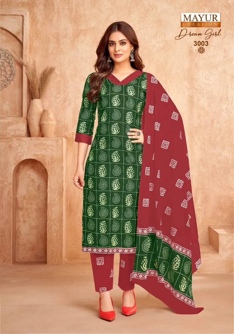 Dream Girl Vol 3 By Mayur Cotton Printed Kurti Bottom With Dupatta Wholesale In India