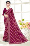 Ronisha 35 Chinon Printed Daily Wear Saree Wholesale Clothing Distributors In India