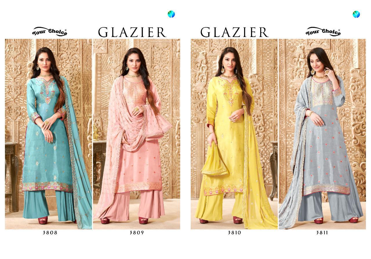 Your Choice Glazier Fancy Latest Festive Wear Pure Dolla Silk Exclusive Salwar Kameez Collection
