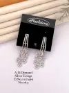 Ad Diamond Silver And Rose Gold Earrings 12 Wholesale Market In Surat