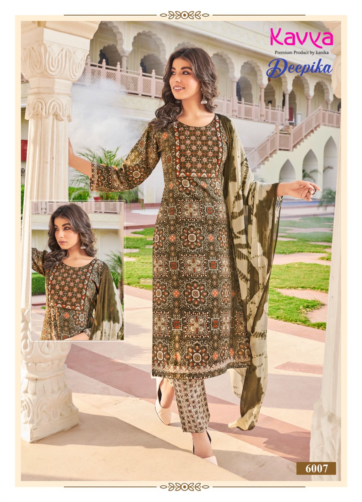 Kavya Deepika Vol 5 straight kurti With Bottom Dupatta Catalog
