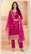 Falak By Vinay Kuleesh Moga Silk Embroidery Salwar Kameez Wholesale Price In Surat