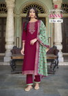 Janvi By Rangoon 4841 To 4844 Embroidery Designer Readymade Suits
