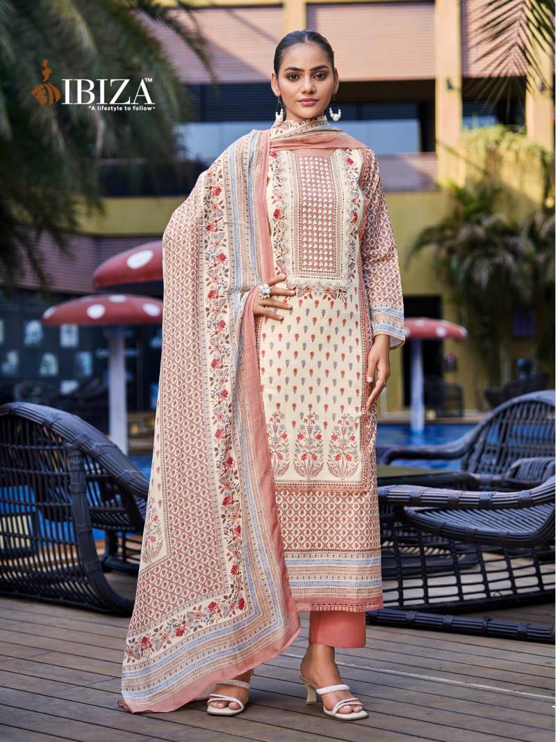 Royal Orchid By Ibiza Lawn Cotton Digital Printed Salwar Kameez Wholesale Market In Surat
