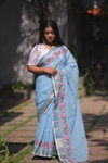DF 132 Ankita Embroidery Soft Linen Designer Sarees Wholesale Market In Surat With Price