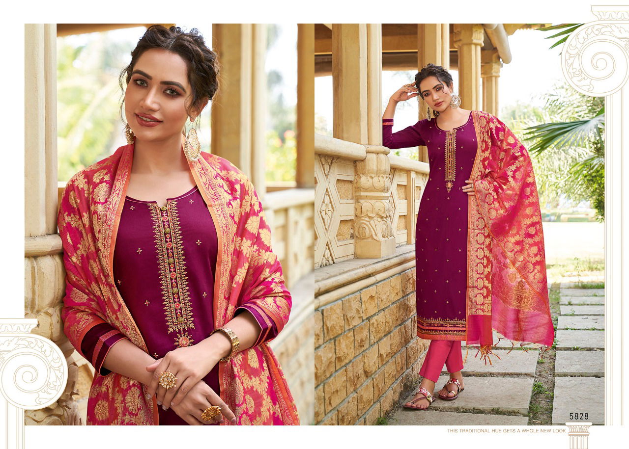 KESSI PARNITA VOL-5 Latest Fancy Designer Festive Wear Jam Silk with Heavy Work Salwar Suit Collection 