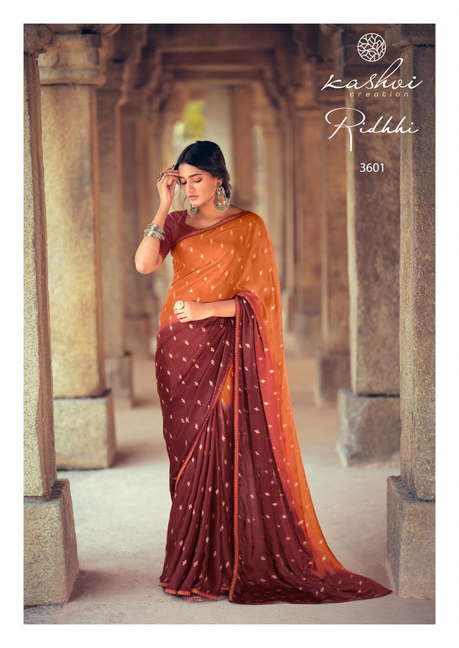 Kashvi Riddhi Latest Fancy Designer Silk Heavy Festive Wear Saree Collection
