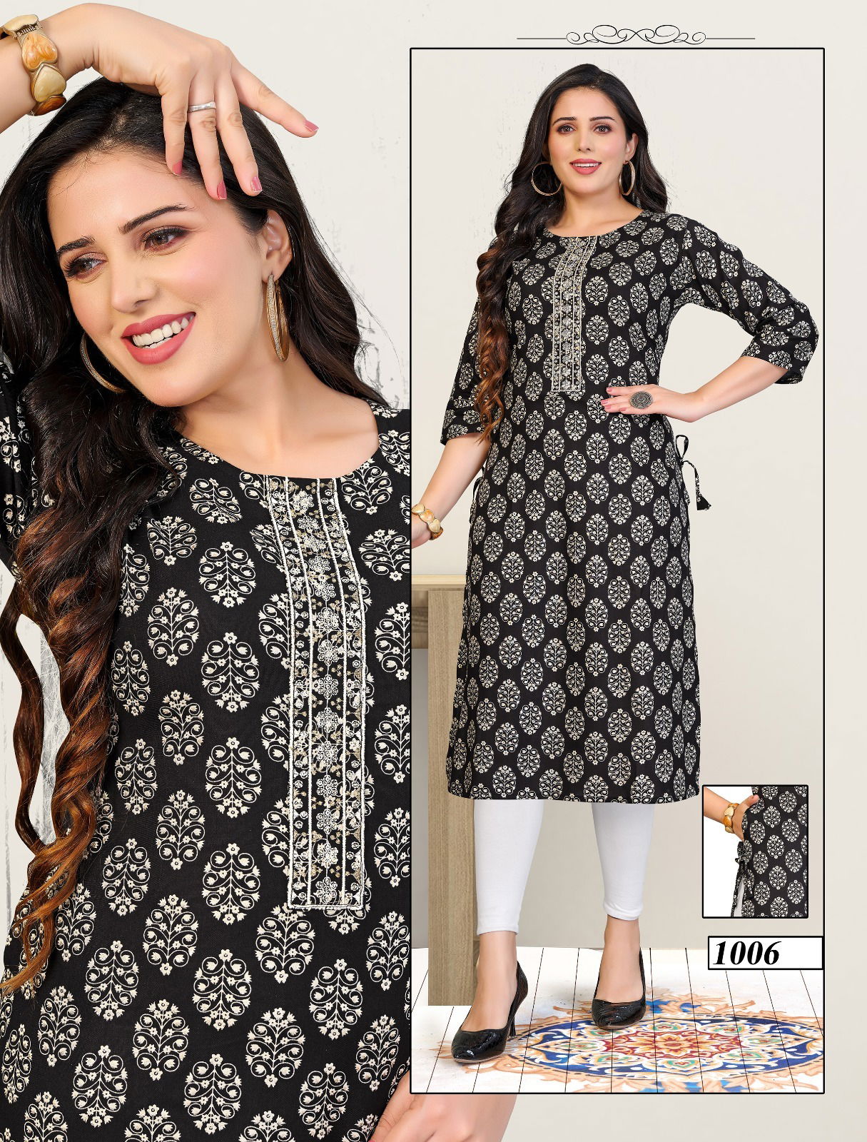 Jlf Beauty Gorgeous 5 Rayon Foil Printed Kurtis Wholesale Shop In Surat