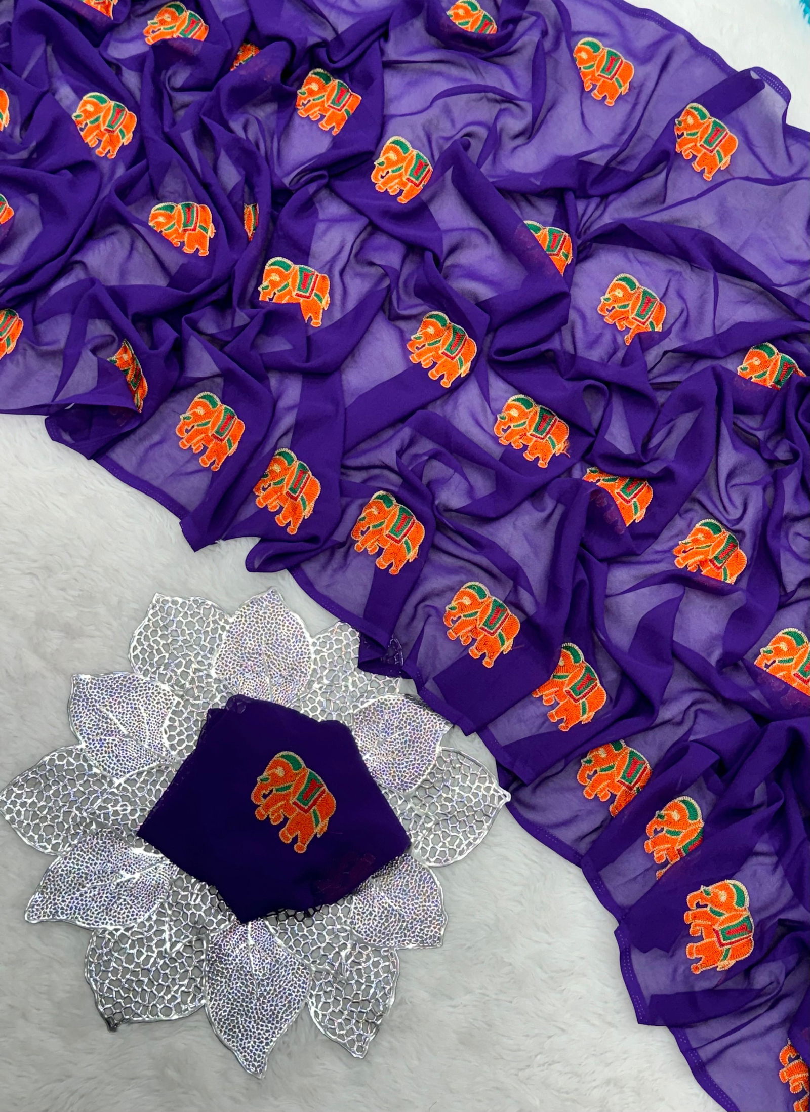 Vivera Navratri Special Elephant Gamthi Saree Wholesalers In Delhi