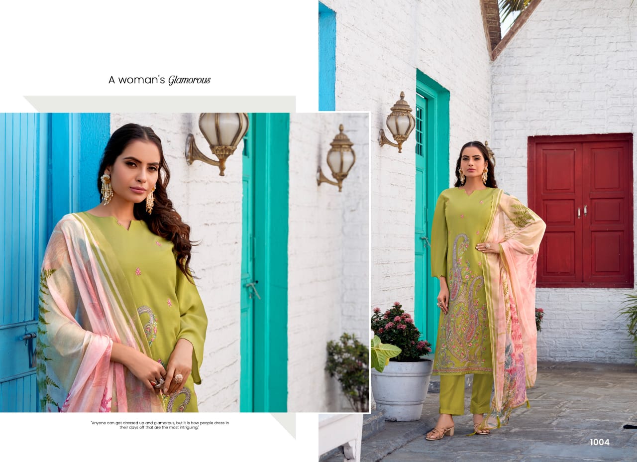 Gulnaz By Saffron Viscose Embroidery Salwar Kameez Wholesale In India