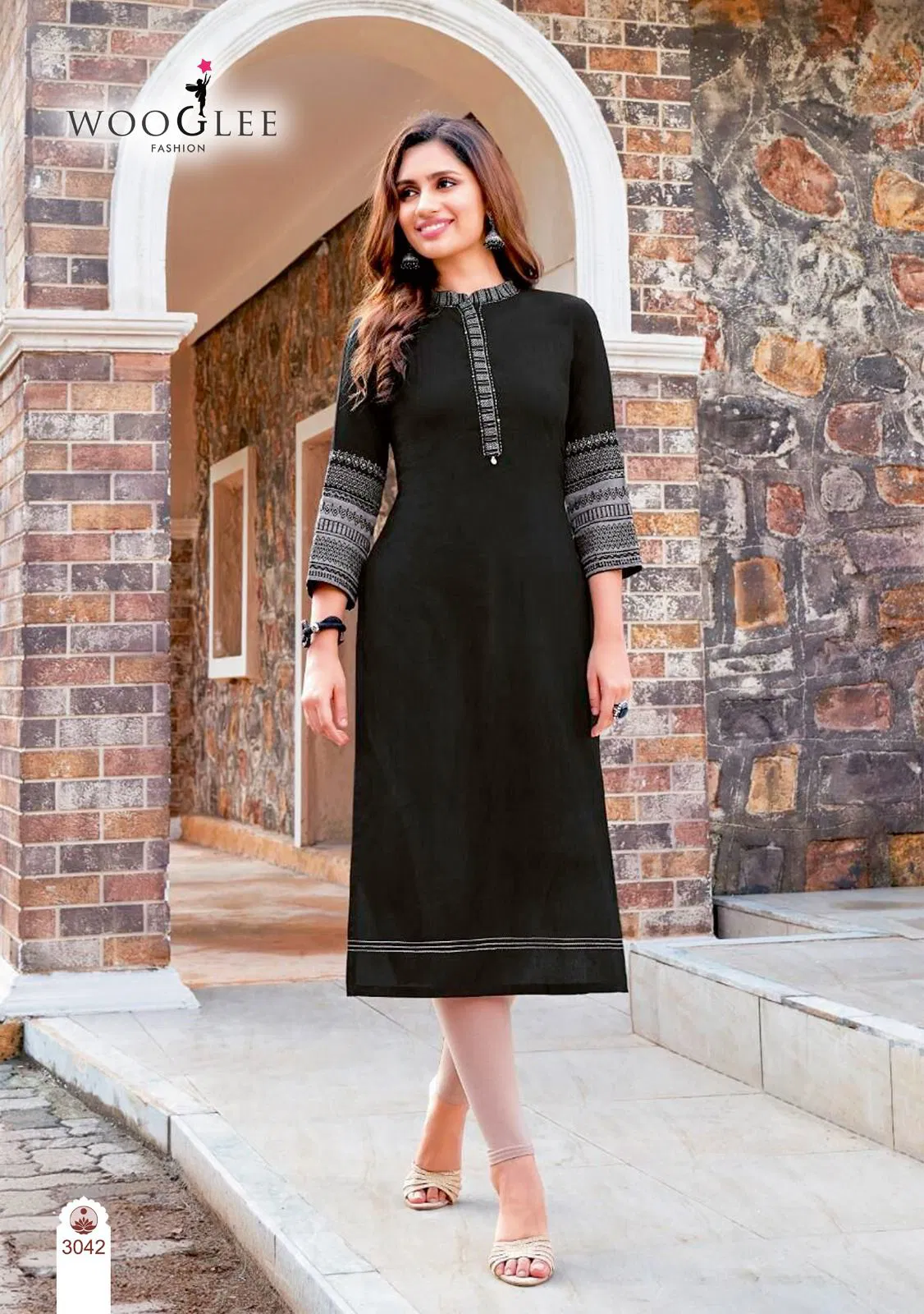 Salonee Vol 8 By Wooglee Rayon Embroidery Kurtis Exporters In India