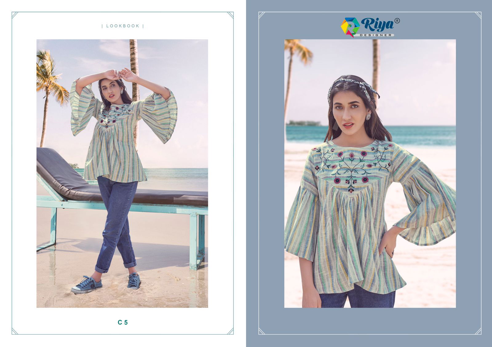 Riya Coaster Western Ethnic Wear Weaving Fancy Top Collection