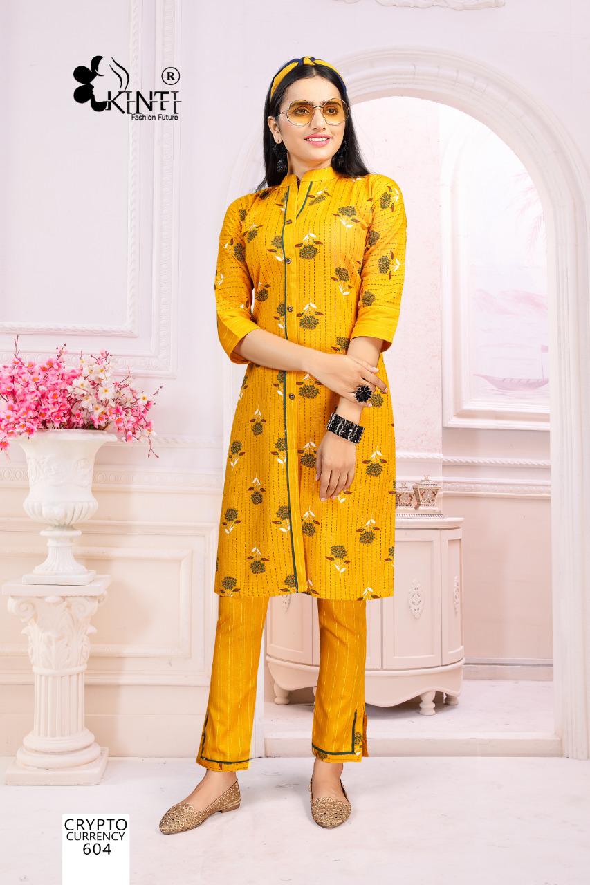 Kinti Crypto Currency 6 Casual Wear Printed Cotton Kurtis Collection
