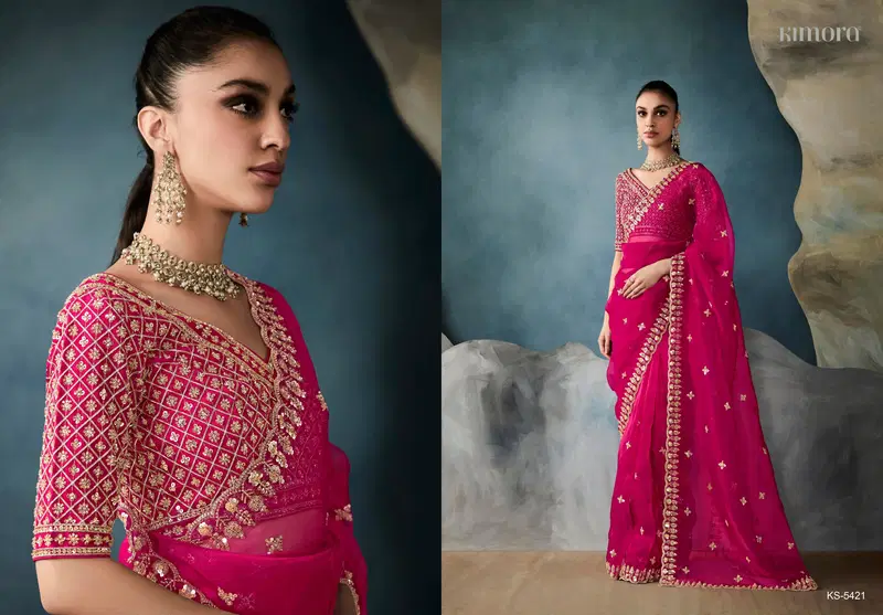 Iconic By Kimora Fancy Tissue Designer Saree Suppliers In India