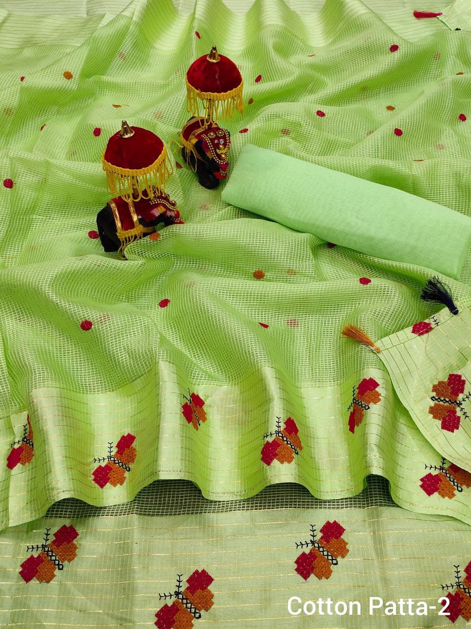 Bt 1 Cotton Patta New Hit Design Arrived Casual Wear Cotton Saree With Zari Border Collection