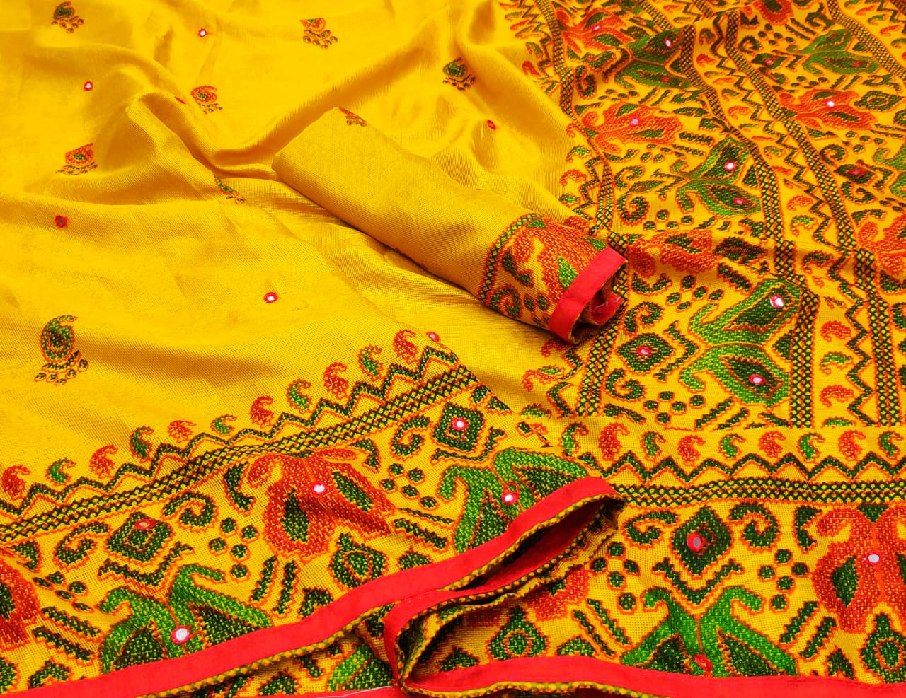 Mahek 28 Latest Fancy Designer Festive Wear Cotton Silk Worked Sarees Collection
