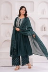 Naisha K 306 Cotton With Work Kurti With Pant Dupatta Suppliers In India