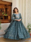 Sn 2422 Beautiful Star Georgette Gown With Dupatta Suppliers In India