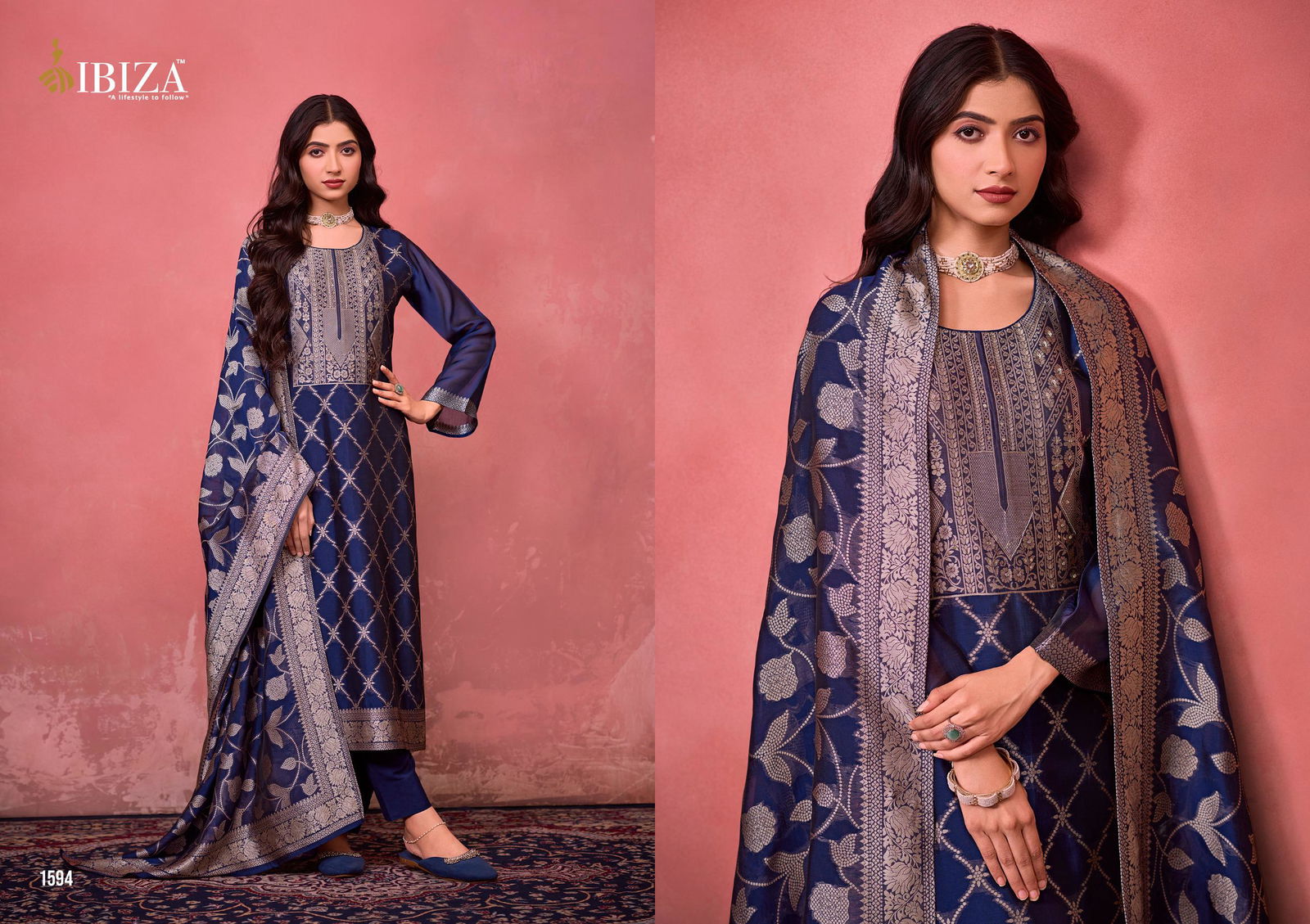 Verona By Ibiza Banglory Silk Designer Salwar Kameez Exporters In India
