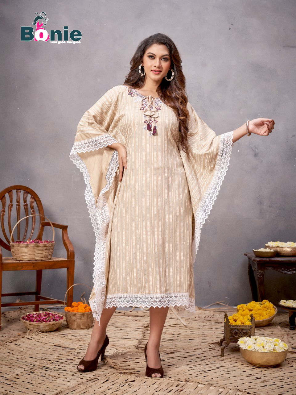 Bonie Hello Kaftan Fancy Ethnic Wear Rayon Printed Collection
