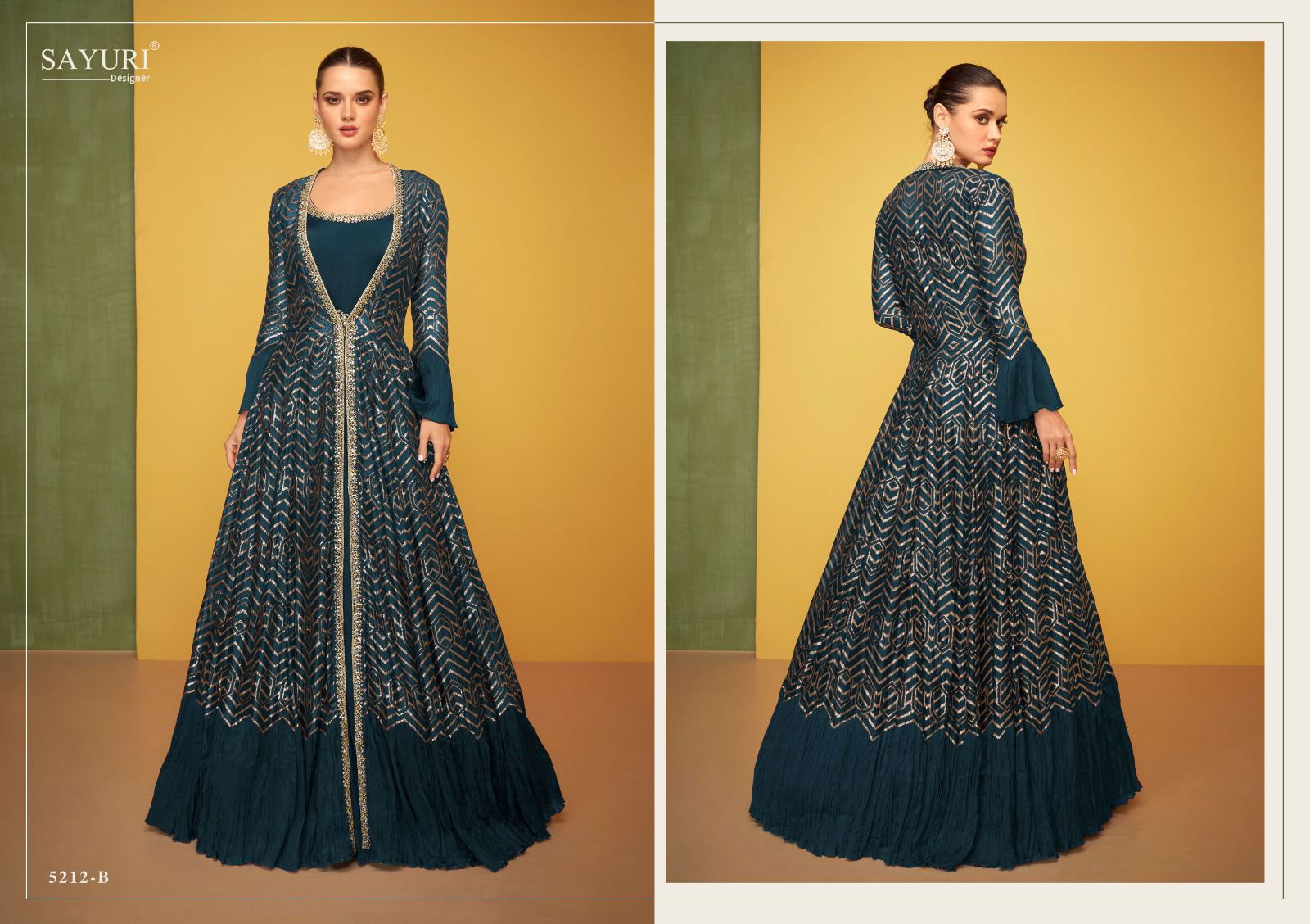 Sayuri Petals Classic Heavy Silk Wedding Wear Gown Catalog
