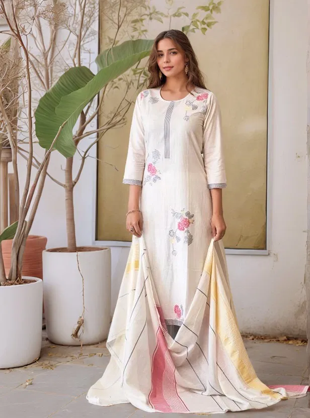 Navya Kurti 95 Cotton Printed Kurti Bottom With Dupatta Online Wholesale