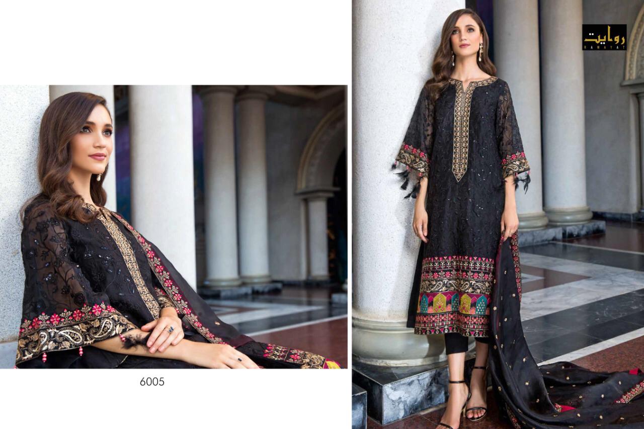 Rawayat Chimmer Vol 2 Latest Designer Faux Georgette With Heavy Embroidery Worked Pakistani Salwar Suits Collection