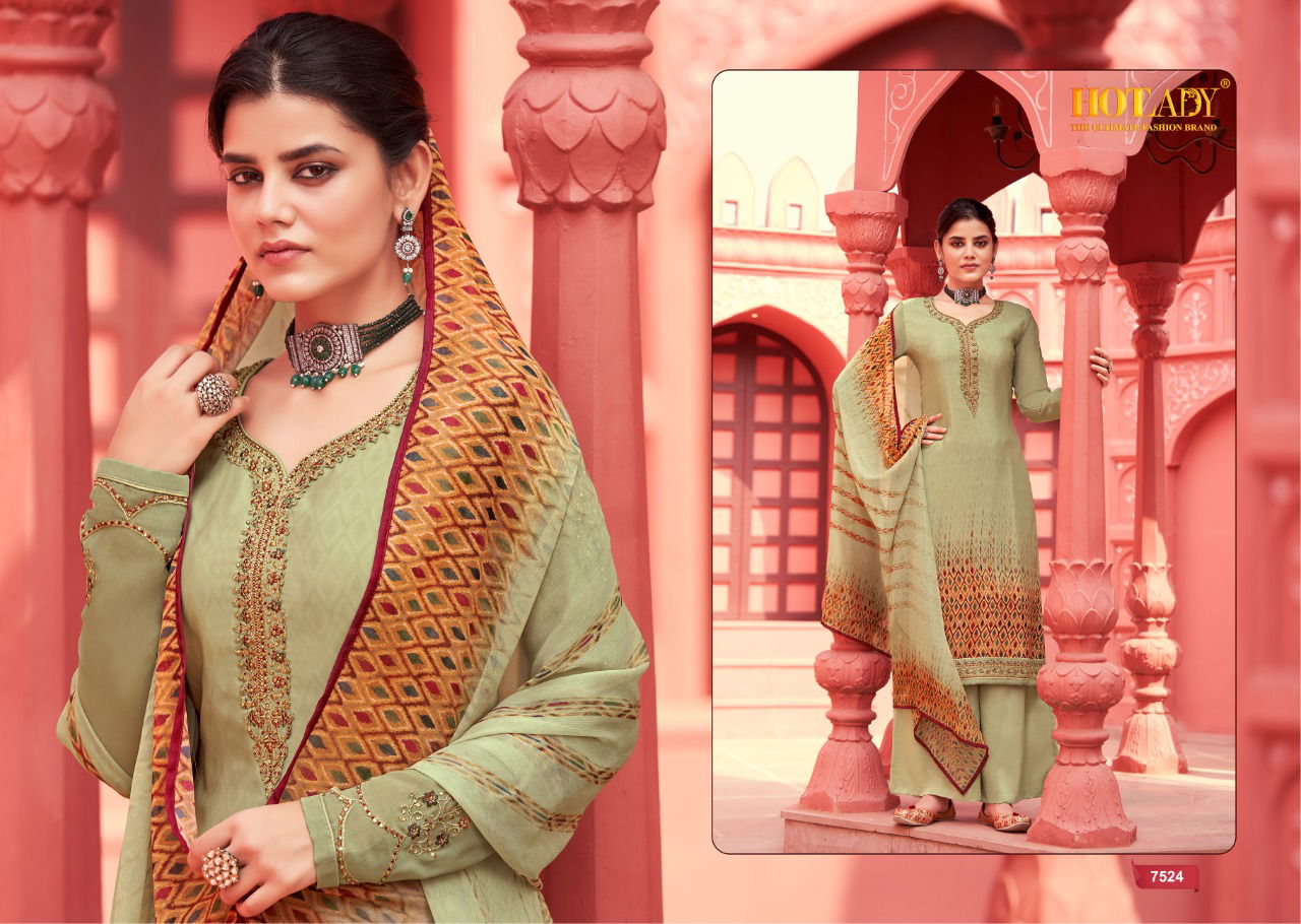 Hotlady Kasturi 7521 Series Fancy Festive Wear Digital Printed Salwar Kameez Collection