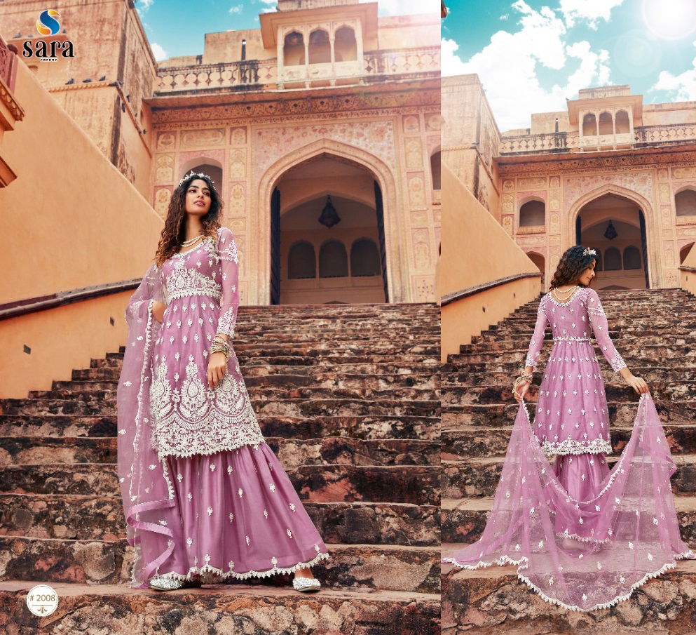 Heer 2007 Series Fancy Festive Wear Butterfly Net with Front and Back heavy Embroidery Work Salwar Kameez Collection