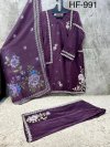991 A To D By Hoor Tex Rayon Satin Embroidery Salwar Kameez