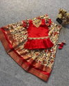 AJD 7898 kids Wear Soft Tusshar Silk Girls Crop Top Catalog
