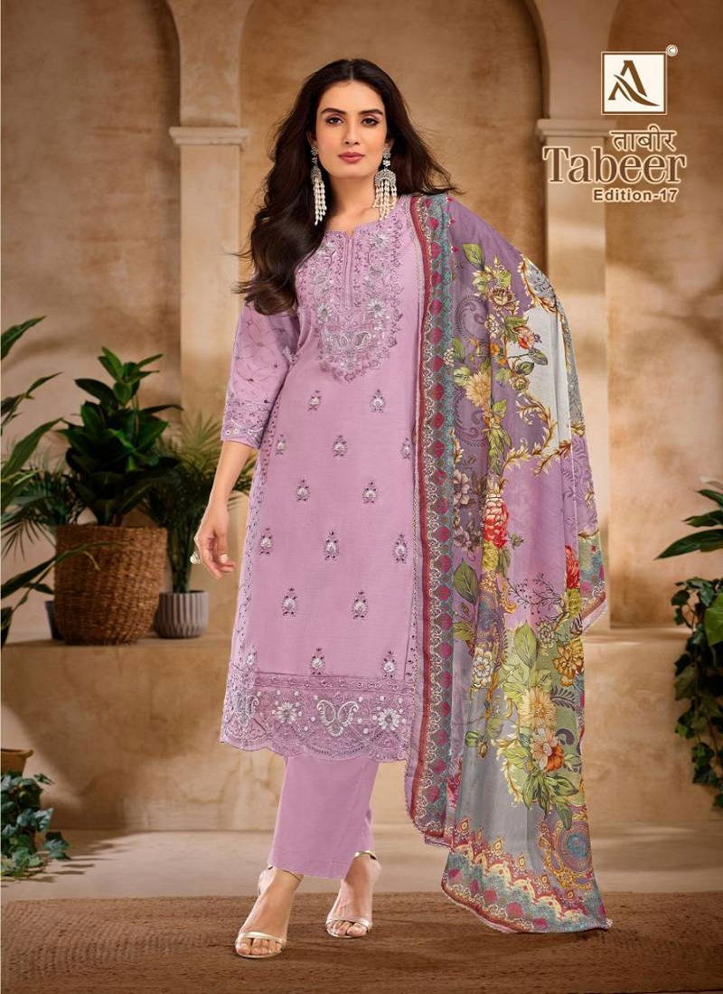 Tabeer Edition 17 By Alok Suit Cambric Lawn Dress Material Surat Wholesale Market
