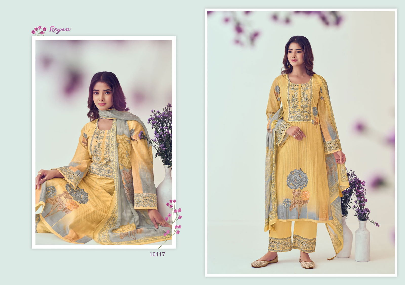 Sargun By Reyna Linen Digital Printed Dress Material Orders In India
