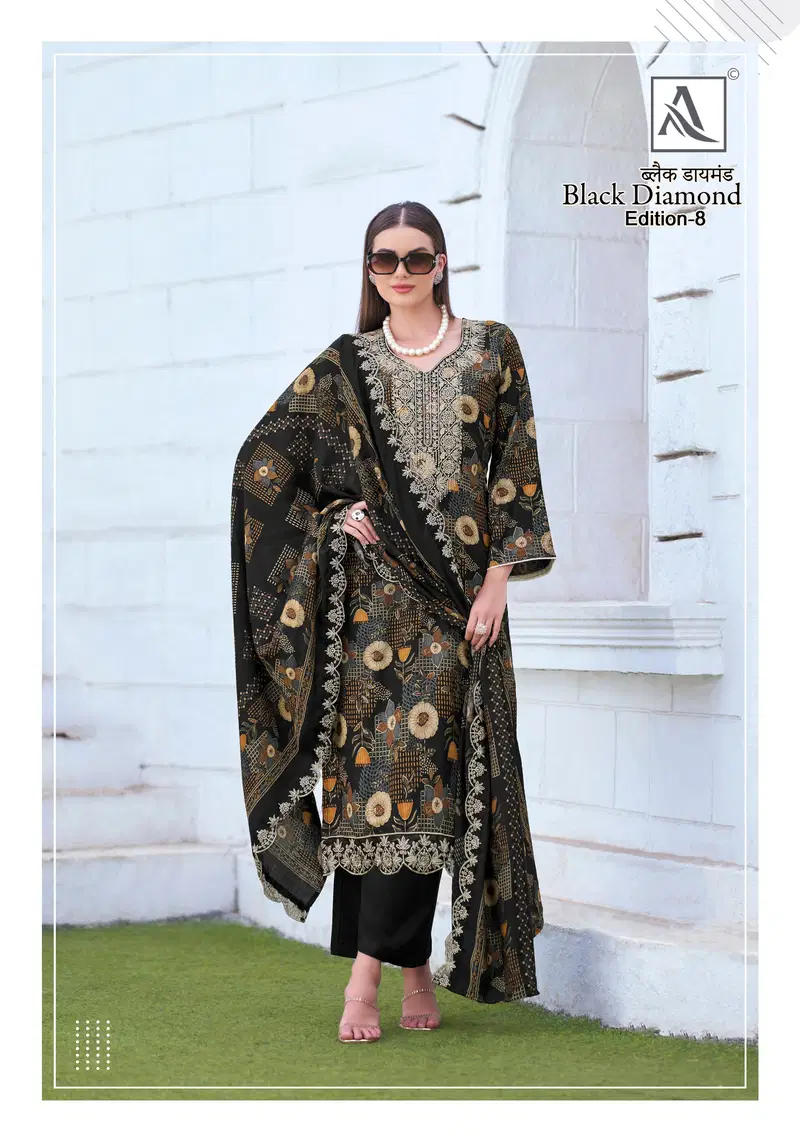 Black Diamond 8 By Alok Suit Rayon Printed Dress Material Wholesale Price In Surat
