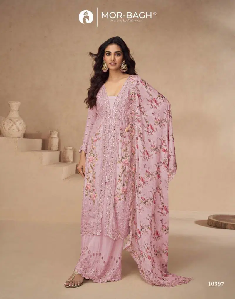 Aashirwad Mor Bagh Aarna Color Plus Chinon Silk Salwar Readymade Suits Orders In India