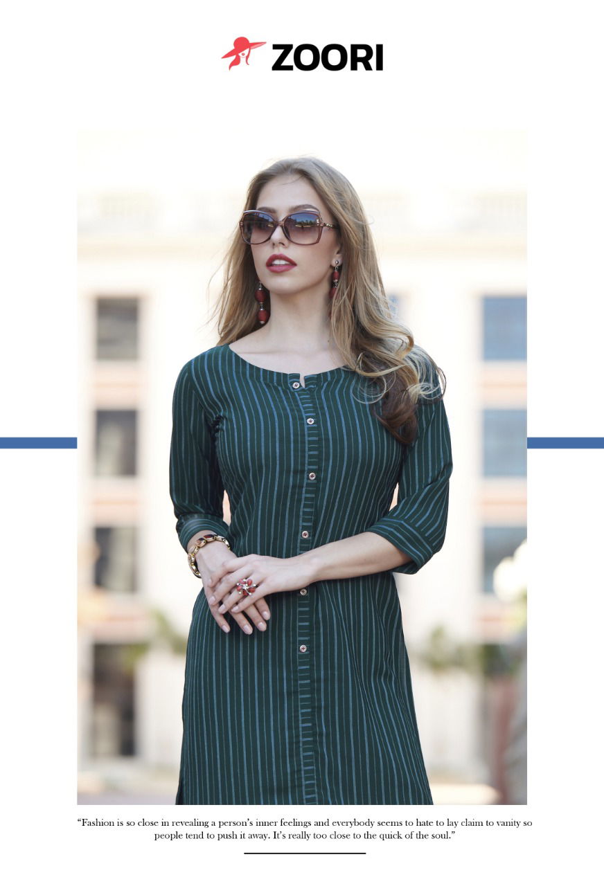 Zoori Akshara 9 Casual Daily Wear Designer Printed Rayon Kurti Collection