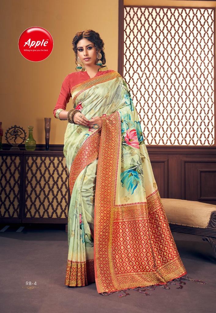 Apple Ruby Maya Presents Latest Collection Of Heavy Designer Party Wear Festive Wear Digital Printed Silk Saree 
