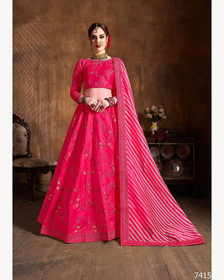 Latest Designer Wedding Wear Heavy Embroidery Work Lehenga Choli 
