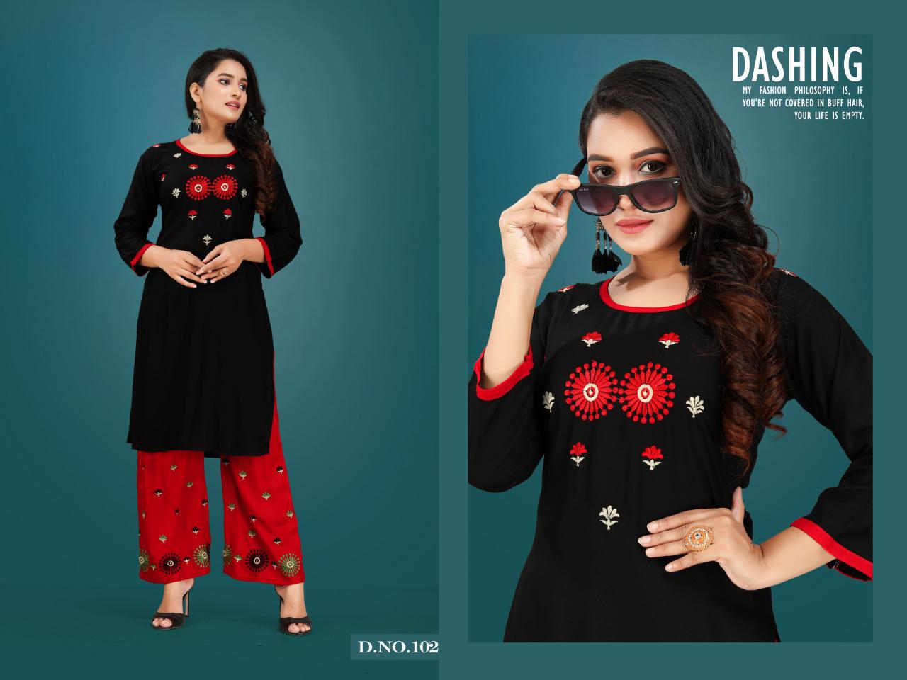 Plazo Queen Latest Collection Of New Fancy Designer Party Wear Embroidered Kurtis With Plazo