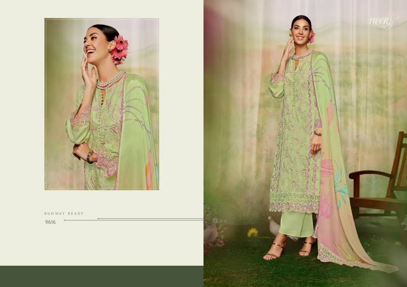 Mariyam By Kimora Heer Muslin Embroidery Salwar Suits Suppliers In India