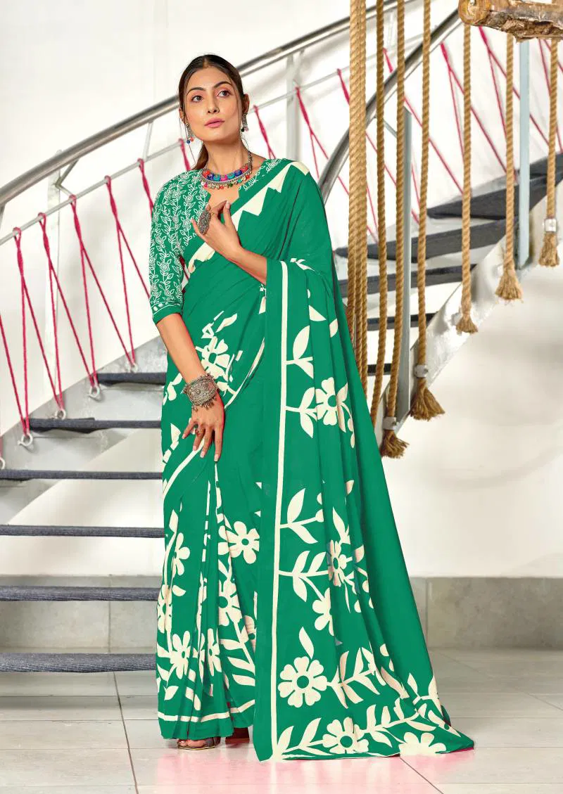 Df Kesariya Cotton With Hand Block Print Saree Bulk Orders In India