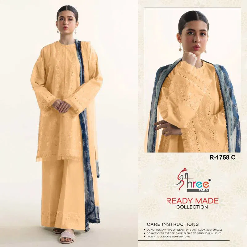 Shree R 1758 Cambric Cotton Ready Made Pakistani Salwar Suits Exporters In India