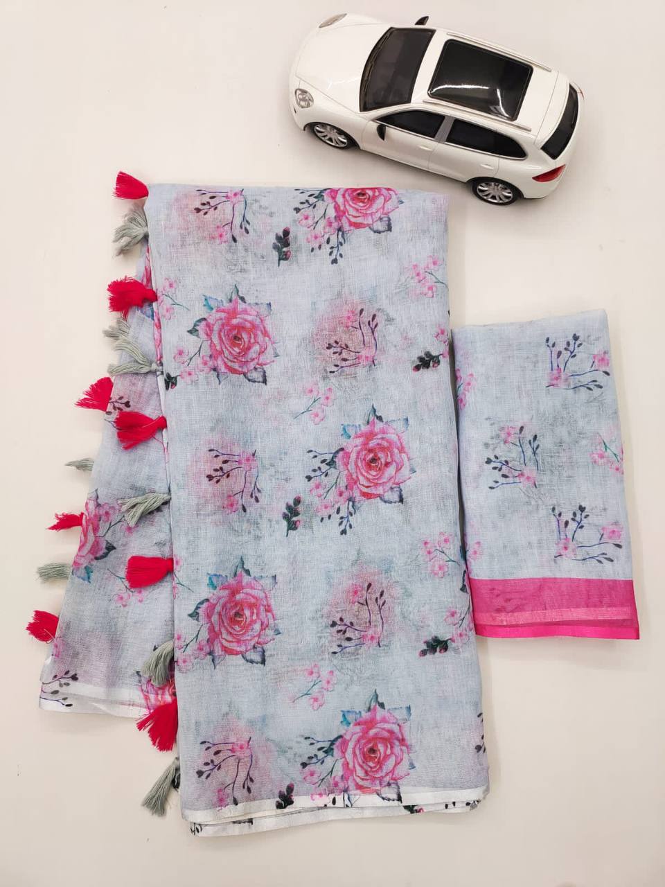 Mg 145 Mangalya  Linen Digital Printed Designer Saree catalog 