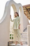 Naisha K 264 Stylish Stipe Pattern Cotton Cord Sets Online Wholesale