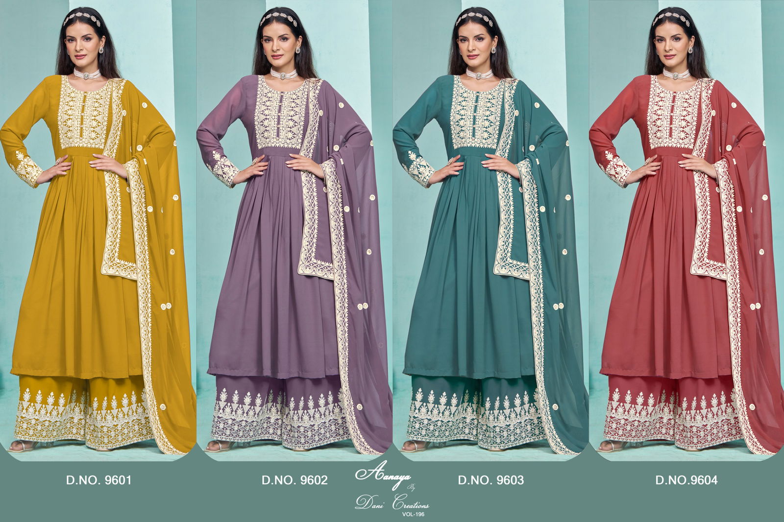 Aanaya Vol 196 By Twisha Designer Faux Georgette Sharara Suit Wholesale Online