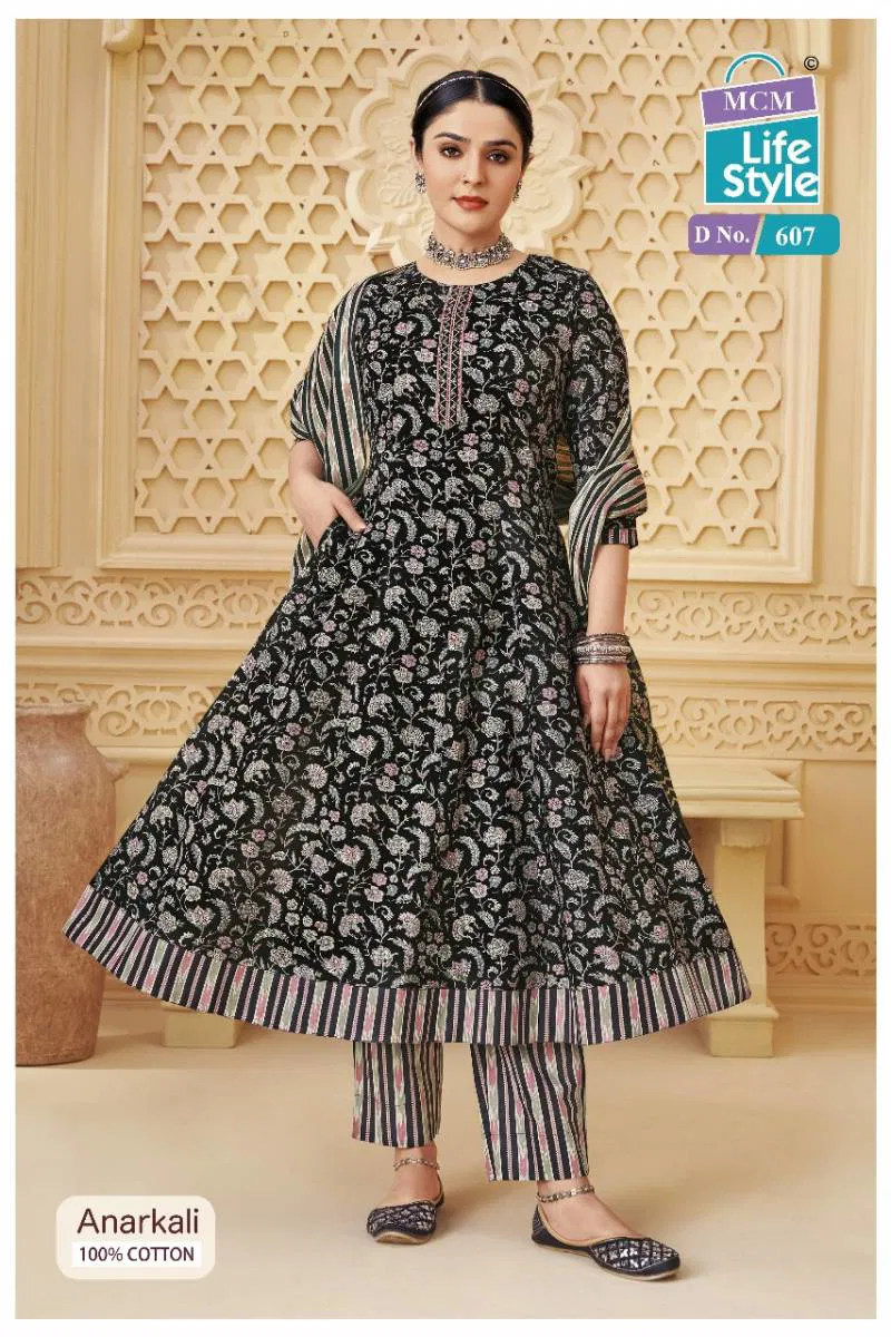 Anarkali Vol 6 By Mcm Cotton Readymade Suit Wholesalers In Delhi