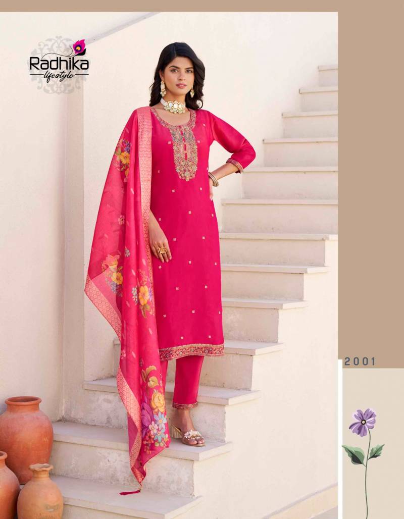 Albeli Vol 2 By Radhika Shimmer Kurti With Bottom Dupatta Orders In India