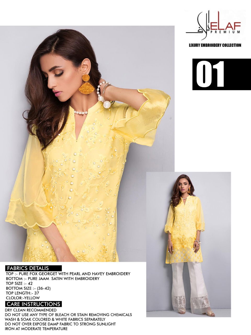 Party Wear Fancy Heavy Embroidery Work Designer Collection With Pearl and Stylish Designer Bottom 