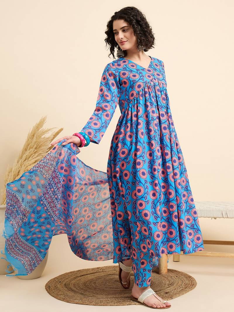 Dhruvi 293 Rayon Printed Kurti Bottom With Dupatta Online Wholesale